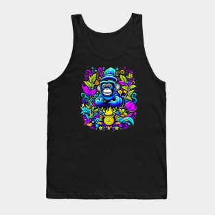 psychedelic chimp and fire Tank Top